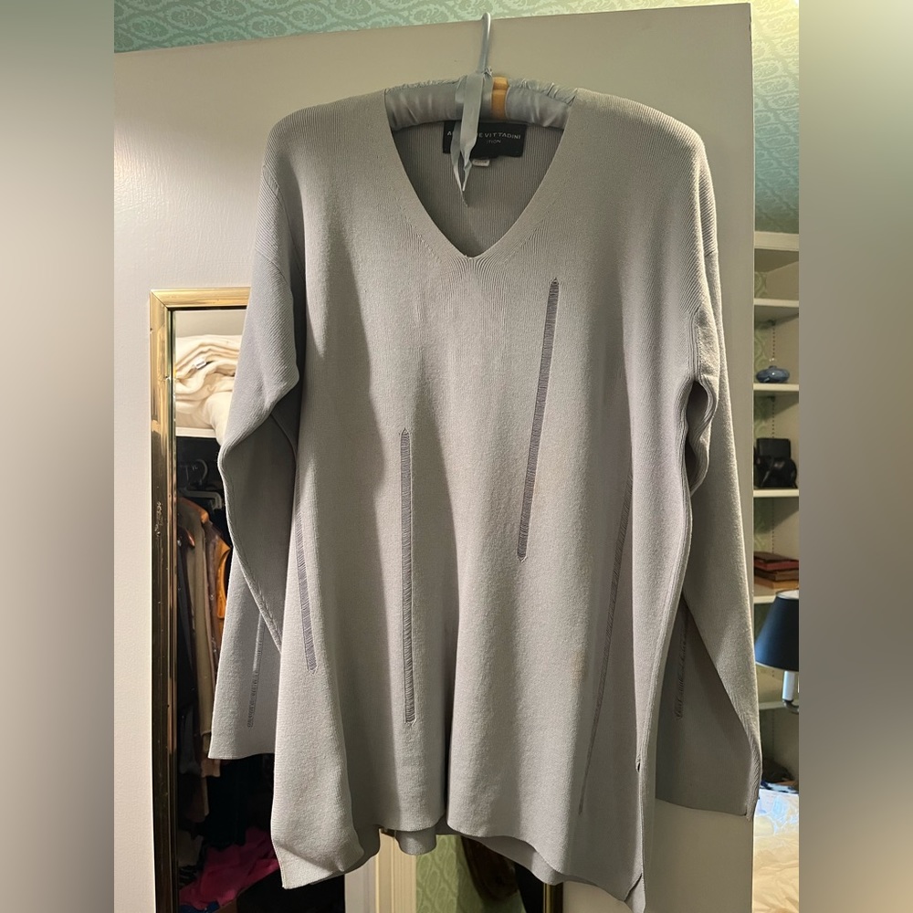 Adrienne Vittadini distressed sweater